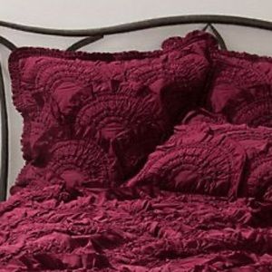 Anthropologie Rivulets set of 2 King Pillow Shams